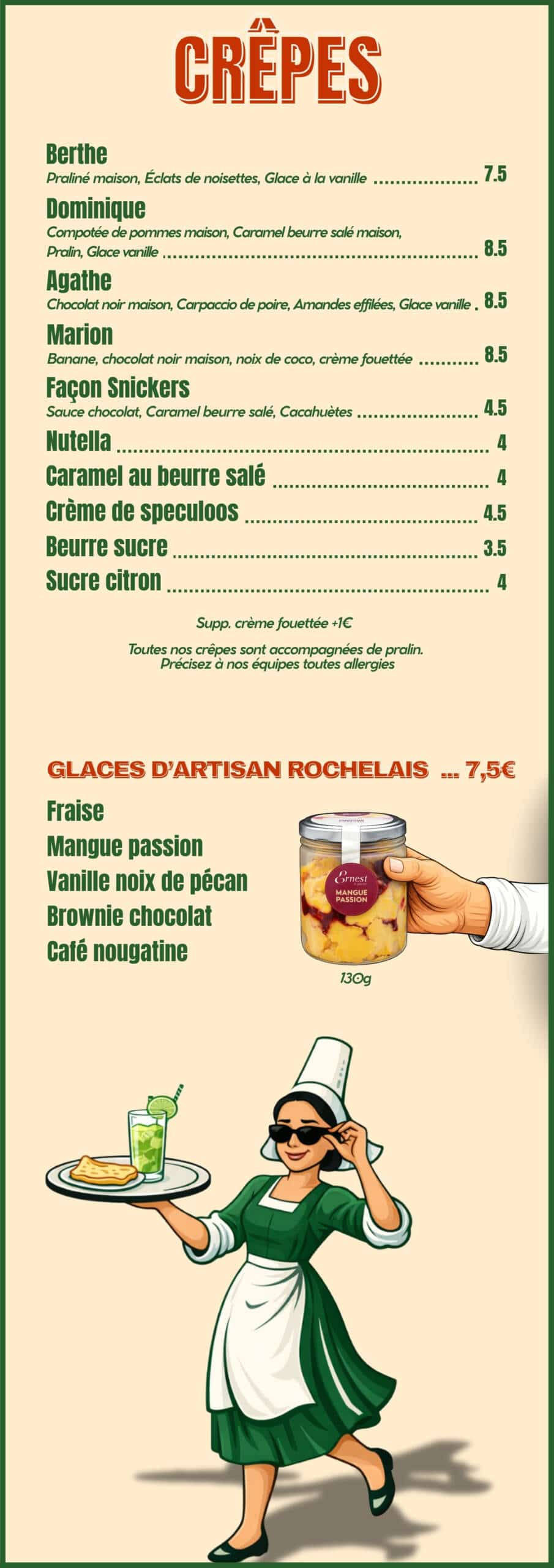 L'Echoppe - Carte Crêperie avril 2026